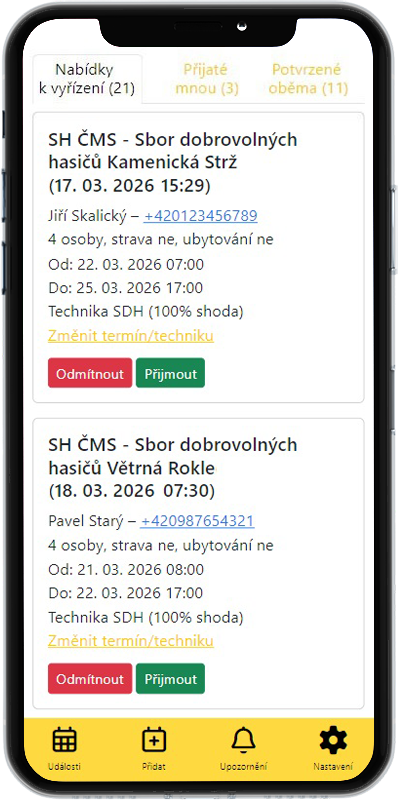 Přehled nabídek obci