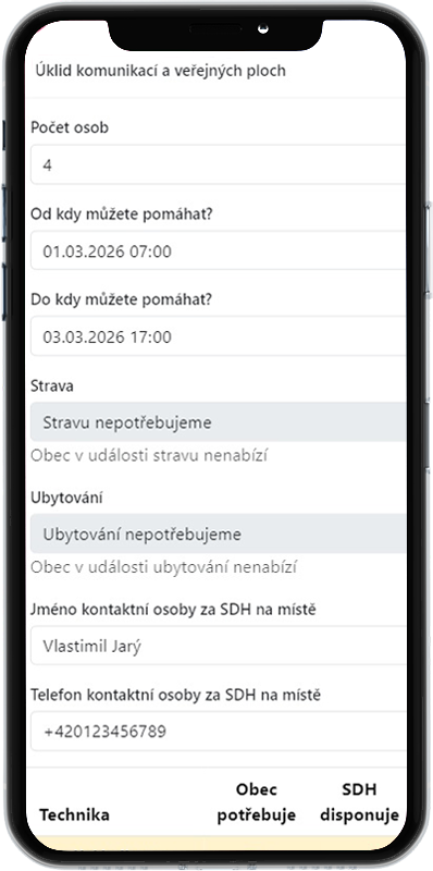 Nová nabídka pomoci od SDH